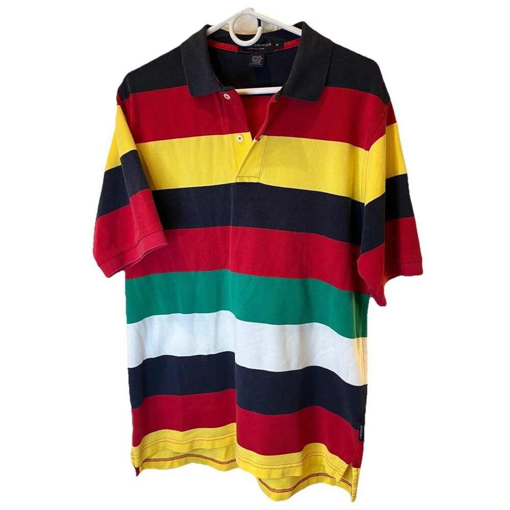 Men's Cremieux 90's Inspired Striped Polo - Size M